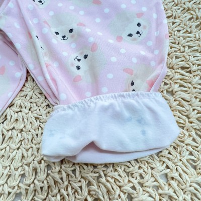 Conj. Body Manga Longa e Calça em Malha Térmica com Proteção UV50+- Ovelhinhas